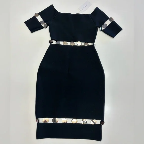 Alexander Wang | Dresses | Alexander Wang Midi Black Dress With Silver | Poshmark Alexander Wang | Dresses | Alexander Wang Midi Black Dress With Silver | Poshmark